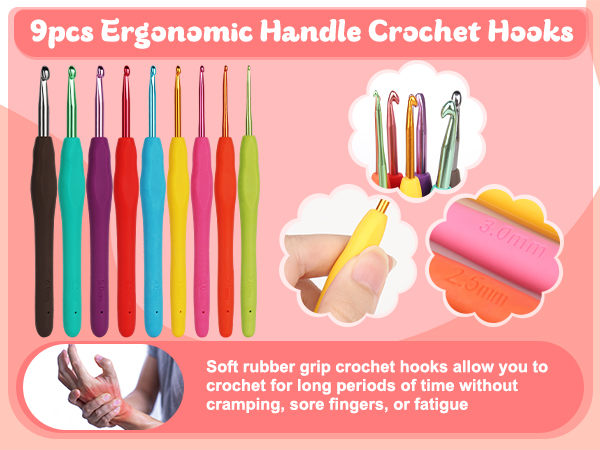 crochet kit with hooks