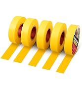 RED WOLF 5 Pack Yellow Electrical Tape 3/4 Inch x 66 Ft Industrial Grade UL/CSA Listed 7 Mil Thic...