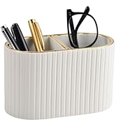 XNONE PU Leather Desk Organizer,Pen Holder,Small Remote Control Holder Pencil Cup Multifunctional...