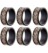 Dublin Napkin Rings Set of 6 - Elegant Dining Table Decor Napkin Holder Rings - Rustic Table Sett...