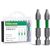 SQ1 Square Drive Impact Bits, 2 Inch Precision Square Bits, High Torque Magnetic S2 Steel Screwdr...
