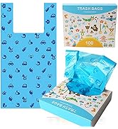 200pcs Degradable Diaper Bags with Handle Easy-Tie, Baby Nappy Sacks Waste Bin or Pet Waste Bags,...
