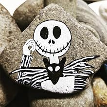 the nightmare before christmas painted rock