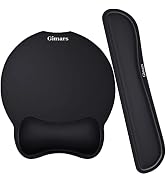 Gimars Upgrade Enlarge Superfine Fibre Soft Smooth Gel Ergonomic Mouse Pad Wrist Support and Keyb...