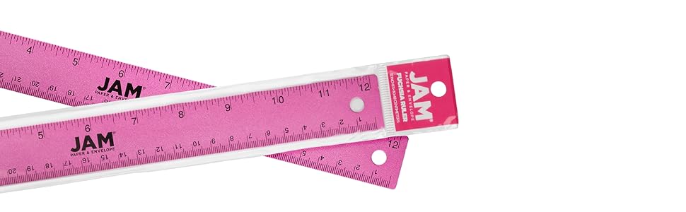 fuchsia aluminum rulers