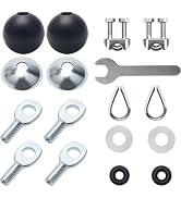 Glirops 17Pcs Cable Machine Attachments for 5mm Gym Equipment - Ball Stoppers, Eyelets & Wire Rop...