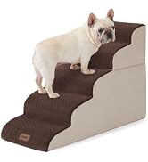 ZOMISIA Dog Stairs for High Beds - Pet Stairs Ramp for Couch, 35D Foam Dog Steps for Small to Lar...