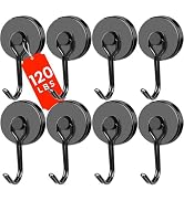 DIYMAG Black Magnetic Hooks 120LBS Strong Magnetics Heavy Duty 2026 Cruise Ship Essentials Magnet...