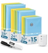 HOUSE DAY 15 Pack Vacuum Storage Bags for Travel with Cordless Pump & Scale | Save 80% Space, Rec...