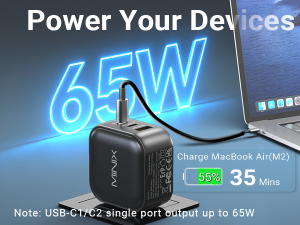 MINIX GaN Wall Charger 65W