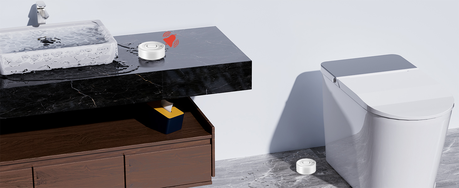 WiFi Water Leak Detector Leak Alert with Remotely Email/APP Push and Sound Alarm