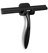 Shower Squeegee for Glass Doors with Adhesive Hook, Silicone Bathroom Squeegee for Shower Glass, ...