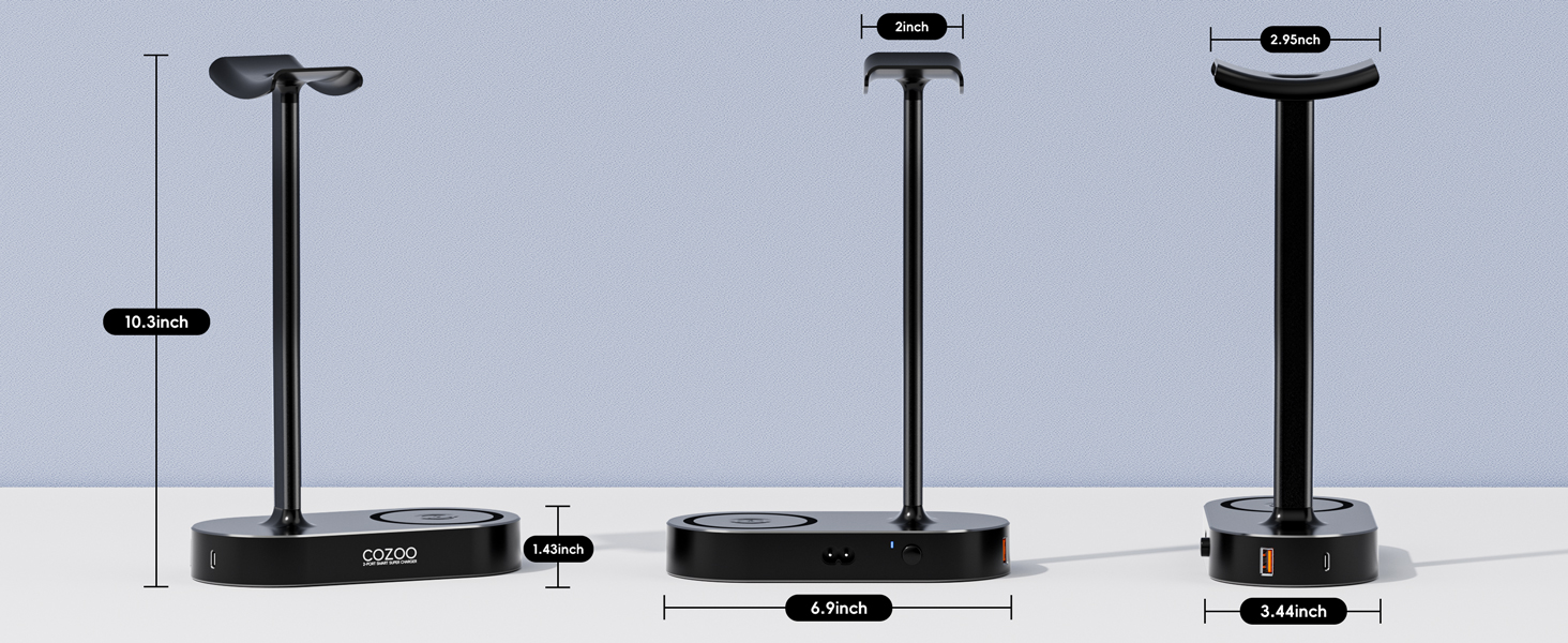 Headphone Stand With Wireless Charging