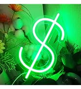 SYLHOME Dollar $ LED Neon Light Sign Money Home Bedroom Game Room Business Pub Store Bar Shop Wal...