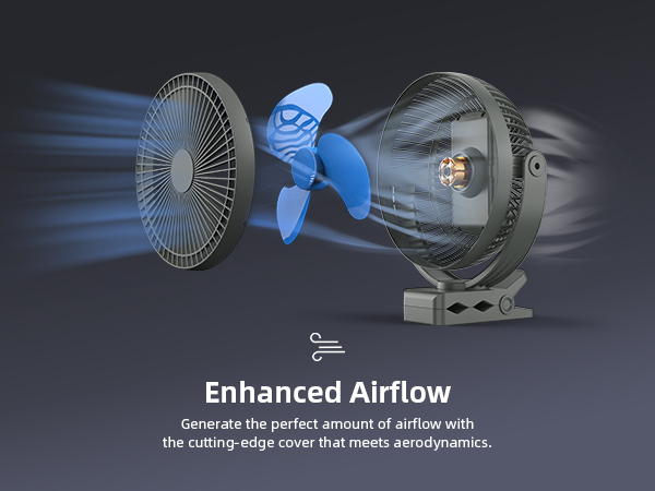 Koonie 10000mAh Rechargeable Portable, 8-Inch Battery Operated Clip on Fan