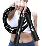 nonogo 1LB Weighted Jump Rope for Women – Adjustable 10mm Heavy PVC Skipping Rope for Fitness, Id...