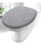 Arotive Soft Chenille Bathroom Toilet Lid Cover, Machine Washable Seat Covers, 17.5x15, Fits Most...