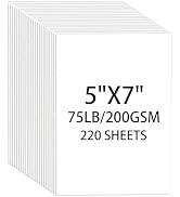 Cardstock 5x7, 220 Sheets, White Card Stock, 5x7 Cardstock Paper, 75lb/ 200gsm Heavyweight Blank ...