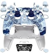eXtremeRate Luna Redesigned Full Set Shell Buttons Touchpad Cover Compatible with ps5 Controller ...