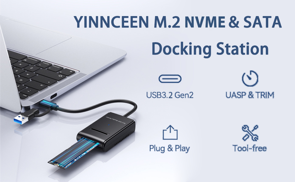 M.2 NVME SATA SSD DOCKING STATION