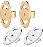 SHINEOFI 2 Pairs Earring Lifter Backs Pierced Earring Backs Droopy Ears Locking Earring Backs Lar...