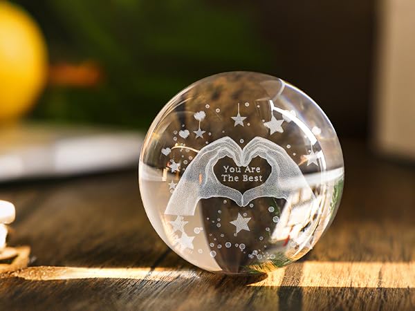 2.3IN CRYSTAL BALL FIGURINES