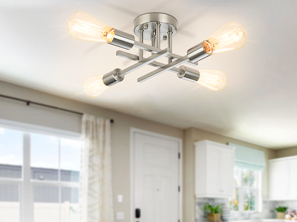 brushed nickel ceiling lighting
