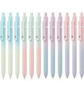 LINFANC 12 Pack Gel Pens Cute Medium Point 0.7mm Black Ink for Journaling Aesthetic School Suppli...
