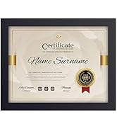 RPJC Document or Certificate Frames Made of Solid Wood High Definition Glass and Display Diplomas...