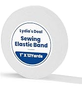 Lydia's Deal Elastic Bands for Sewing Wide 1 Inch x 12 Yards,High Elasticity Knit Elastic Spool E...