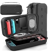 Switch Carrying Case Compatible with Nintendo & OLED, Portable Switch Travel Carry Case Fit for J...