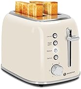 Aigostar Toaster 2 Slice, Retro Extra-Wide Slot Toasters Best Rated Prime for Toasting Bagels, Br...
