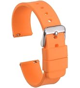 HARFINGTON Silicone Watch Band Soft Rubber Replacement Watch Strap with Stainless Steel Buckle fo...
