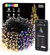 BrizLabs Smart Christmas Lights, 164ft 500 LED Color Changing Xmas Fairy Lights with APP/Voice Co...