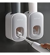 MOPMS Toothpaste Dispenser Wall Mounted for Bathroom Automatic Toothpaste Squeezer for Kids and A...