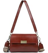 imeetu Genuine Leather Shoulder Bag for Women,Crossbody Bag Purse,Women's Handbags with 2 Detacha...