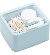 Tecbeauty Large Qtips Holder - 2 Grids Cotton Swabs Dispenser Bathroom Organizer Cotton Balls, Co...