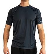 BuiltCool Men’s Crew Neck Raglan Shirt – Quick Dry Shirts for Men, Instant Cooling Moisture Wicki...