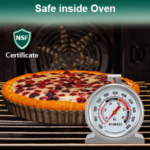 NSF Certificate Safe inside Oven Thermometer