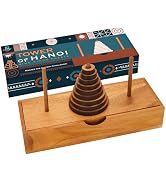 BSIRI Fun Puzzle Board Games Gifts of Hanoi Tower (9 Rings) with Wooden Designs for Brain Teasers...