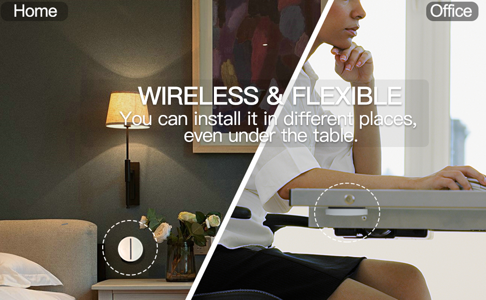 wireless remote switch with magnetic remote holder can be mounted anywhere you want