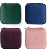 Plush Velvet Travel Jewelry Case, Travel Jewelry Organizer, Jewelry Travel Case, Travel Jewelry B...