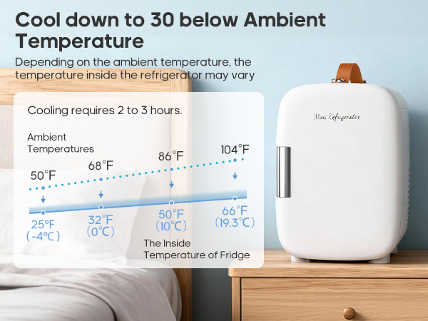 DUMOS Mini Fridge For Bedroom