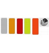 PHIXBEAR Super Reflection Reflective Stickers Magnet for Car, Made of 3M DG3, 10 Pcs White Yellow...