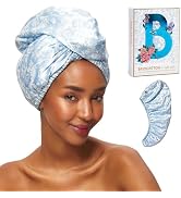Bridgerton x Kitsch Satin Microfiber Hair Towel Wrap for Women - Super Absorbent, Quick Dry, Anti...