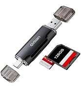 SD Card Reader USB 3.0 Dual USB A & USB C to Micro SD/SD Memory Card Adapter for SD/SDHC/SDXC, Co...