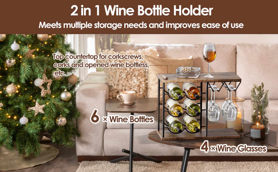 countertop wine rack