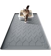 Motsamla Cat Litter Mat, Extra Large 40"x28" Silicone Mat for Litter Box, Waterproof & Non-Slip R...