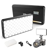 ULANZI VL200 Bi-Color LED Video Light, On-Camera Video Light, Type-C Rechargeable 5000mAh Mini Ca...
