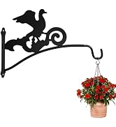 Garkup Wall Plant Hangers Hooks for Hanging Bracket Outdoor Decoration Hooks Black 16 Inch Anti R...